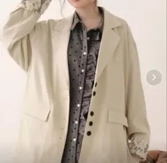 ジャケット・アウター nuance button frill jacket nuance button lace jacket / ニュアンスボタンレースジャケット