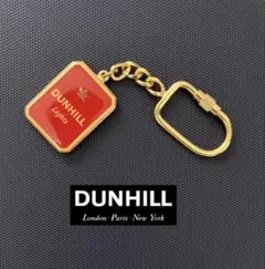 DUNHILL ダンヒル　キーホルダー　キーリング　ゴールドトーン　赤