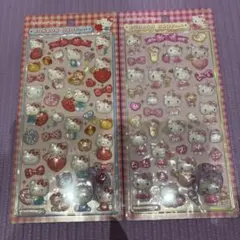 ハローキティ シール 2点 ボンボンドロップ 第2弾 赤 ピンク サンリオ