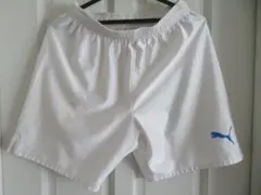 PUMA ホワイト サッカー ハーフパンツ サイズ S (160cm相当)