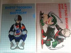 爆豪 勝己 轟 焦凍　ショートキャット　バクドッグ　ヒロアカ　クリアファイル