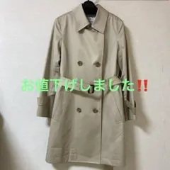 組曲オンワード樫山　XSベルト付きトレンチコート　背抜き　Aライン