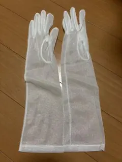 ホワイト ロング ウェディンググローブ