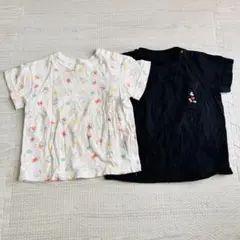 UNIQLO ドラえもん ミッキー Tシャツ 90cm 白 黒 まとめ売り
