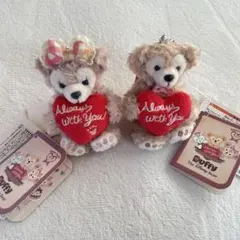 【2個セット】ダッフィー シェリーメイ バレンタイン ぬいぐるみ