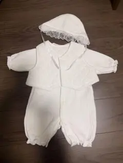 白 ベビードレス セレモニードレス 50〜60 新生児