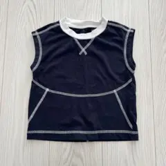 H&M ノースリーブカットソー ネイビー 92cm