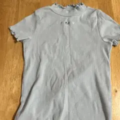 ライトブルー Tシャツ サイズ120 ハート刺繍