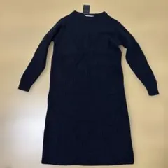 nano universe ニットワンピース ブラック