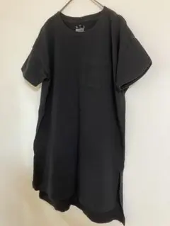 無印良品　黒いポケット付き　チュニック 半袖