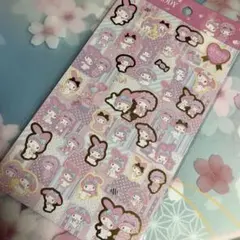 【シール】マイメロディ箔押しシール