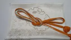 白の帯揚げ、帯締めのセット HE91―374