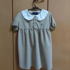 キッズ　襟付きワンピース　ベージュ 130センチ