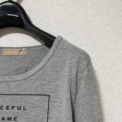 【使用感あり】グレー 長袖Tシャツ