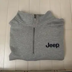 Jeep グレー ハーフジップスウェット