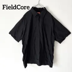 ⭐︎美品⭐︎ フィールドコア 黒 半袖シャツ 収納ポーチ付 ナイロン 【3L】