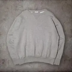 【あ※様】HINOYA ヒノヤ 両V クルーネックスウェット グレー XL