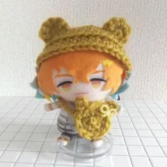 にじぱぺっと 10cmぬい クマ耳ベレー帽&くまさんポシェットセット マスタード
