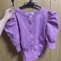 SNIDEL パフスリーブ 半袖 ニット カーディガンのサムネイル