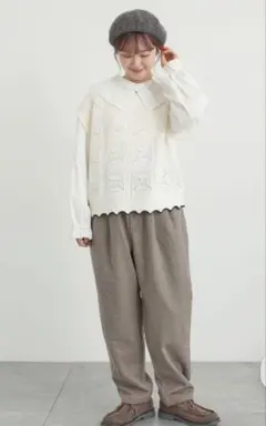 SM2 【帯電防止】ウール混テーパードパンツ　Lサイズ