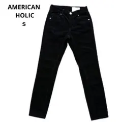 AMERICAN HOLIC コーデュロイ スキニーパンツ ブラック ​S