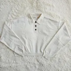 MOUSSY ニット ポロ トップス ショート丈