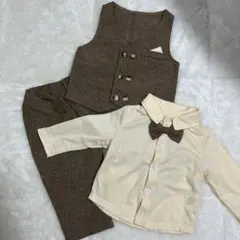 ブラウン フォーマルスーツ 3点セット