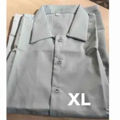 残り1点⭐️シャツメンズ レディース 半袖 XL 草緑 緑 おしゃれ スリット