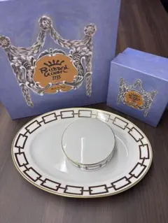 【新品】リチャード・ジノリ カテーネ　オーバルプラターとラウンドボックスセット 新品】リチャード・ジノリ カテーネ オーバルプラターとラウンド