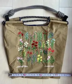 美品✨刺繍が素敵✨glanta グレンタ 2way☆リュック☆両手が使える 