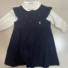 familiar ジャンバースカート ネイビー ワンピース 90