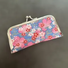 桜柄 がま口 印鑑ケース ハンドメイドのサムネイル