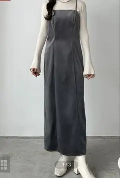 カラウティア❤︎ベロア調Iラインキャミワンピース⭐︎超美品！