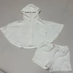 ジェラートピケ　ベビー　ポンチョ　ショートパンツ