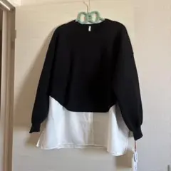 新品タグ付　ディニテコリエ　ドッキングニット　ブラック