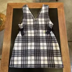 チェック柄 ジャンバースカート 115