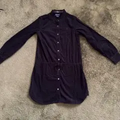 ラルフローレン コーデュロイ　黒ワンピース