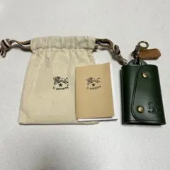 『IL BISONTE』イルビゾンテ グリーン レザーキーケース