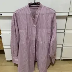 ストライプシャツ　ピンク　reca ローリーズファーム　ディスコート