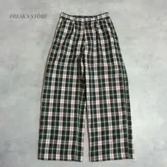 FREAK'S STORE パジャマパンツ 古着　チェック柄ワイドパンツ　Sのサムネイル