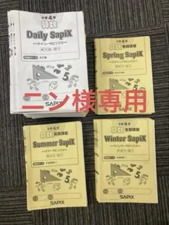 SAPIX 4年算数 Daily Sapixほか　教材セット SAPIX 小4 サピックス 算数 基礎力トレーニング 【計12回分】 2019
