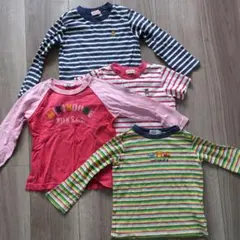 ikiHOUSE キッズ 長袖カットソー 4枚セット 100