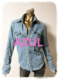☘️T20259☘️AZUL 長袖 デニムシャツ M