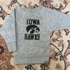アメリカ古着　ビンテージ　Iowa Hawks トレーナー グレー