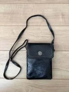 ブラック ショルダーバッグ 合成皮革