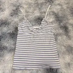 Brandy Melville ボーダー タンクトップ キャミソール　海外ガールのサムネイル