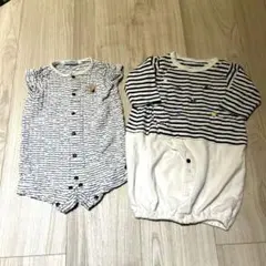 familiar ファミリア 2wayオール ロンパース 2点セット 60 70