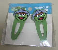 セサミストリート オスカー　ヘアクリップ　ヘアピン