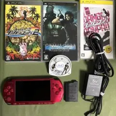 PSP3000 本体　ラディアント　レッド　動作確認済み　充電器付き　UMD4つ