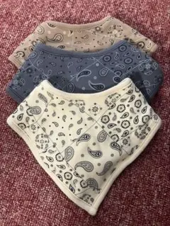 ペイズリー柄スタイ3枚セット